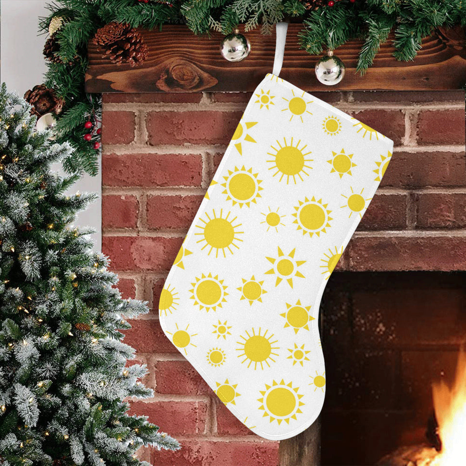 Sun pattern Christmas Stocking