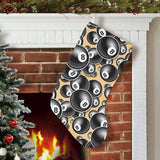 Billiard Ball Pattern Print Design 04 Christmas Stocking