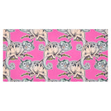 Chameleon lizard pattern pink background Tablecloth