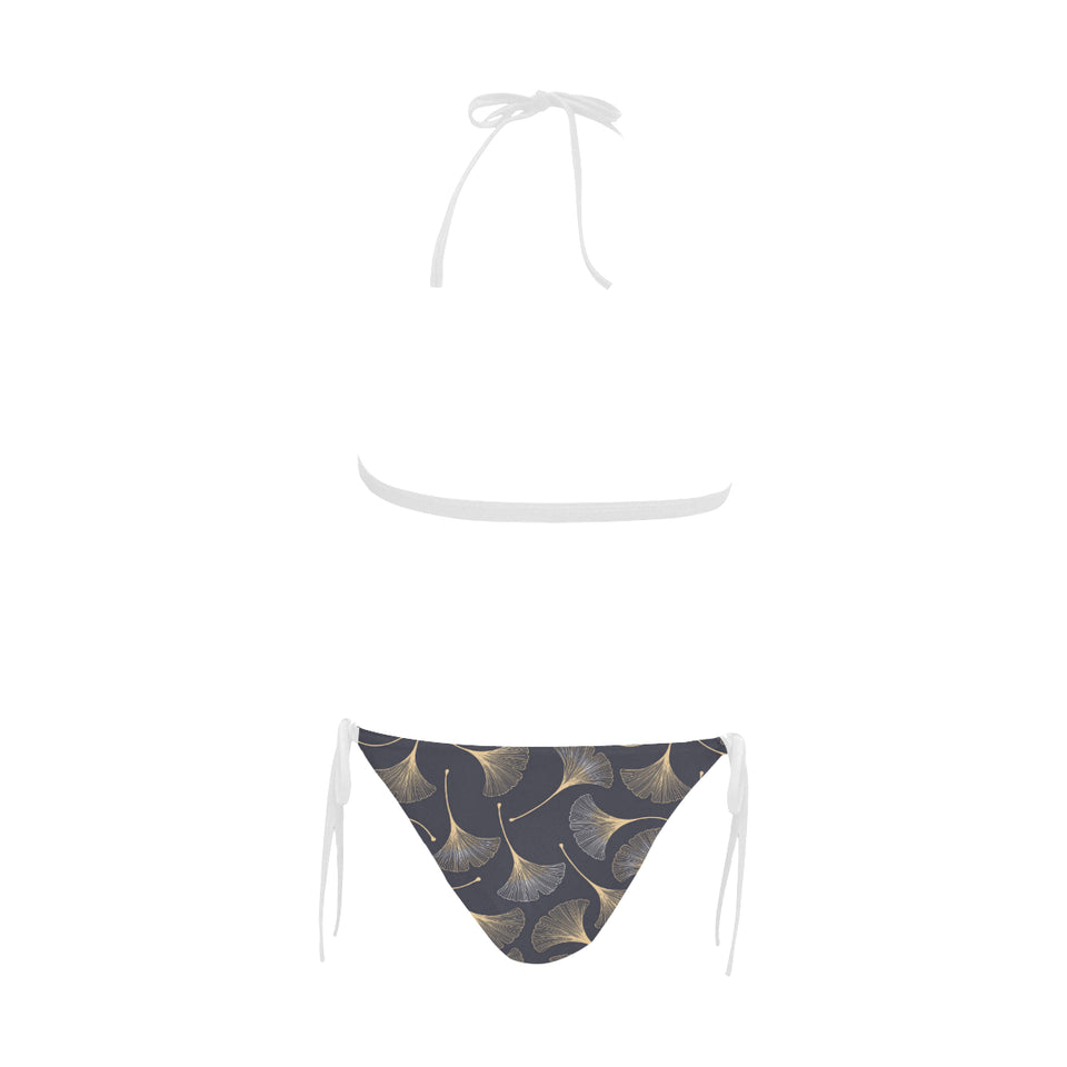 Gold ginkgo leaves Sexy Bikinis Two-Piece Swimsuits