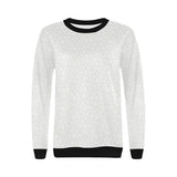 arabic white pattern Women's Crew Neck Sweatshirt