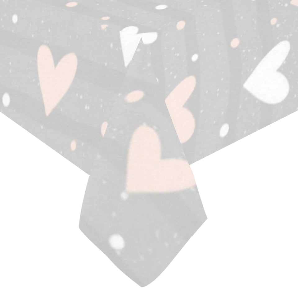 Heart pattern gray background Tablecloth