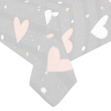 Heart pattern gray background Tablecloth