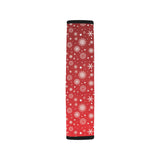 Snowflake pattern red background Car Seat Belt Cover