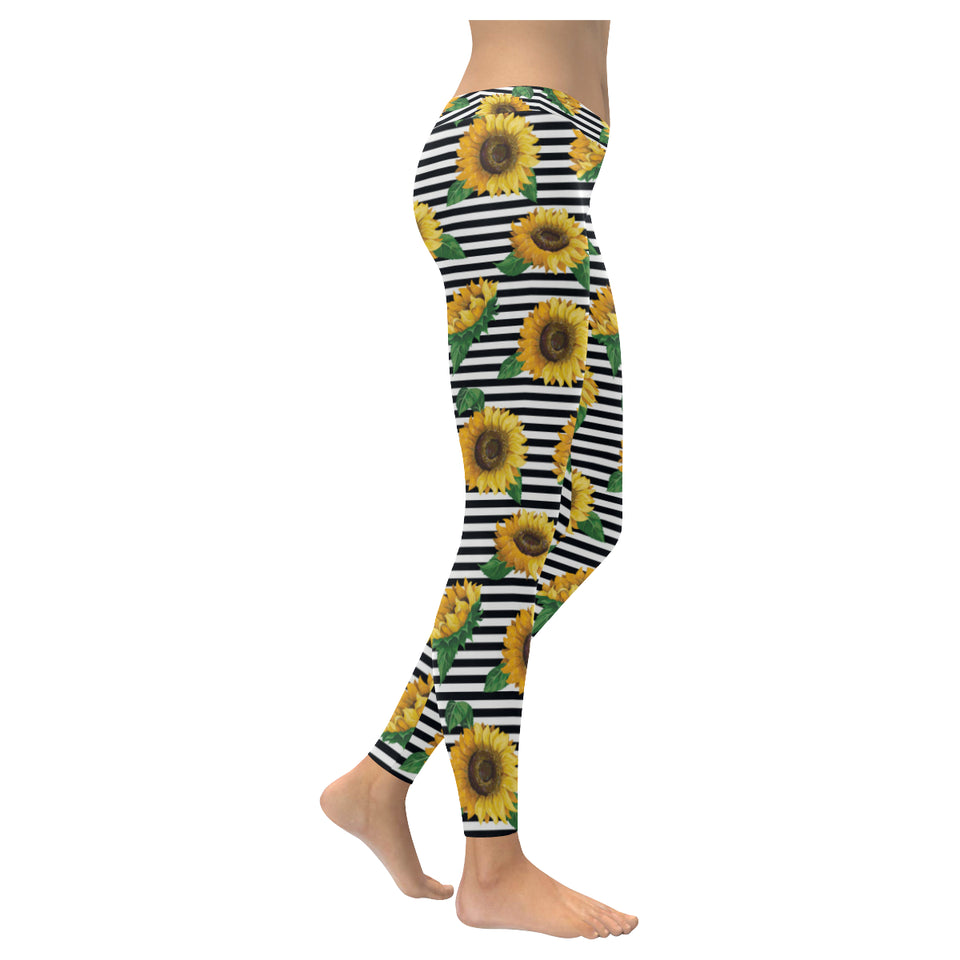 sunflowers ribbon background Women's Legging Fulfilled In US