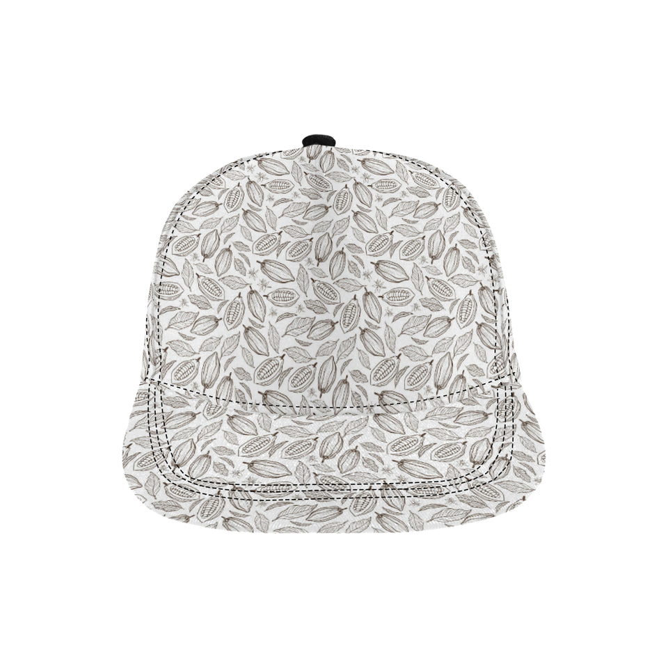 cacao beans leaves pattern All Over Print Snapback Cap