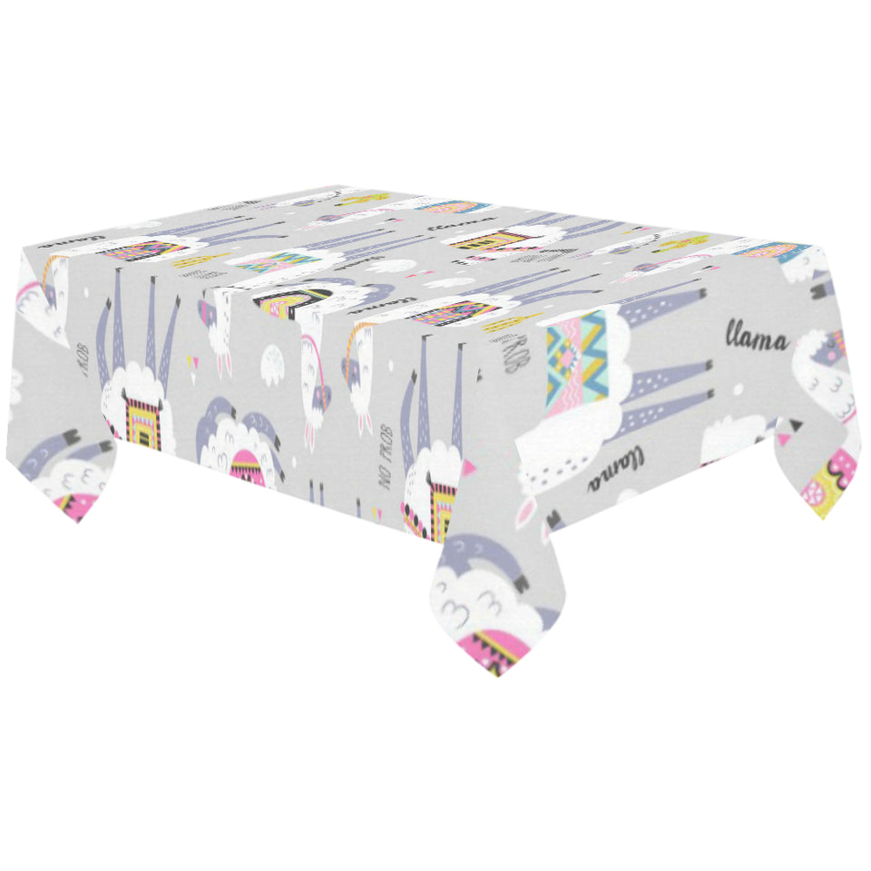 Cute Llama Alpaca pattern Tablecloth