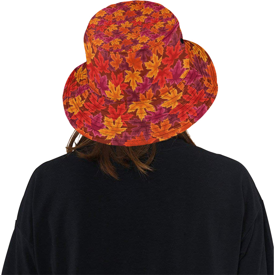 Autumn maple leaf pattern Unisex Bucket Hat