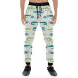 watercolor crocodile pattern Unisex Casual Sweatpants