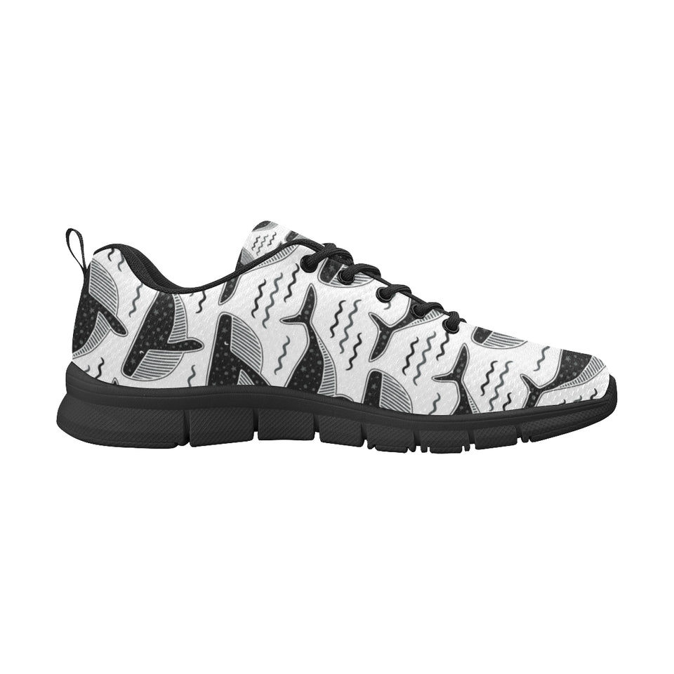 Black whale pattern Men's Sneaker Shoes