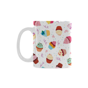 Cake cupcake design pattern Classical White Mug (Fulfilled In US)