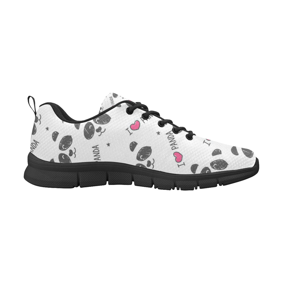 Hand Drawn faces of pandas pattern Women's Sneaker Shoes