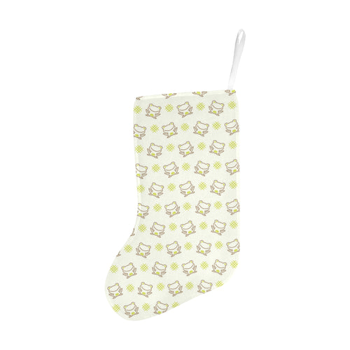 Cute cartoon frog baby pattern Christmas Stocking