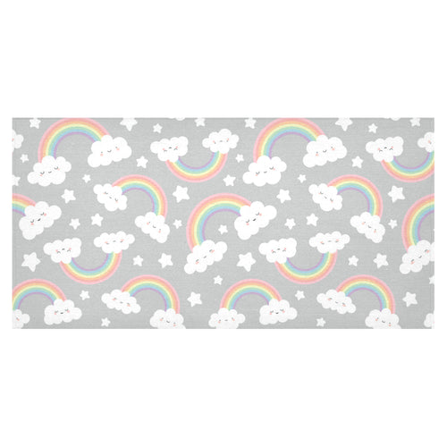Cute rainbow clound star pattern Tablecloth