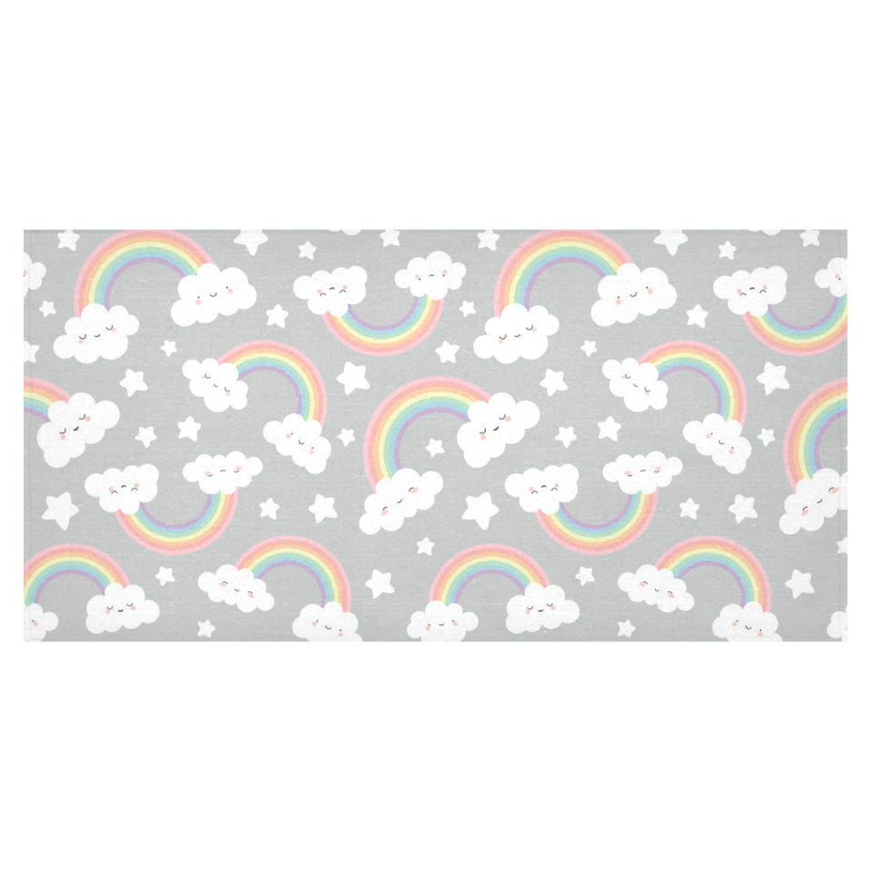 Cute rainbow clound star pattern Tablecloth
