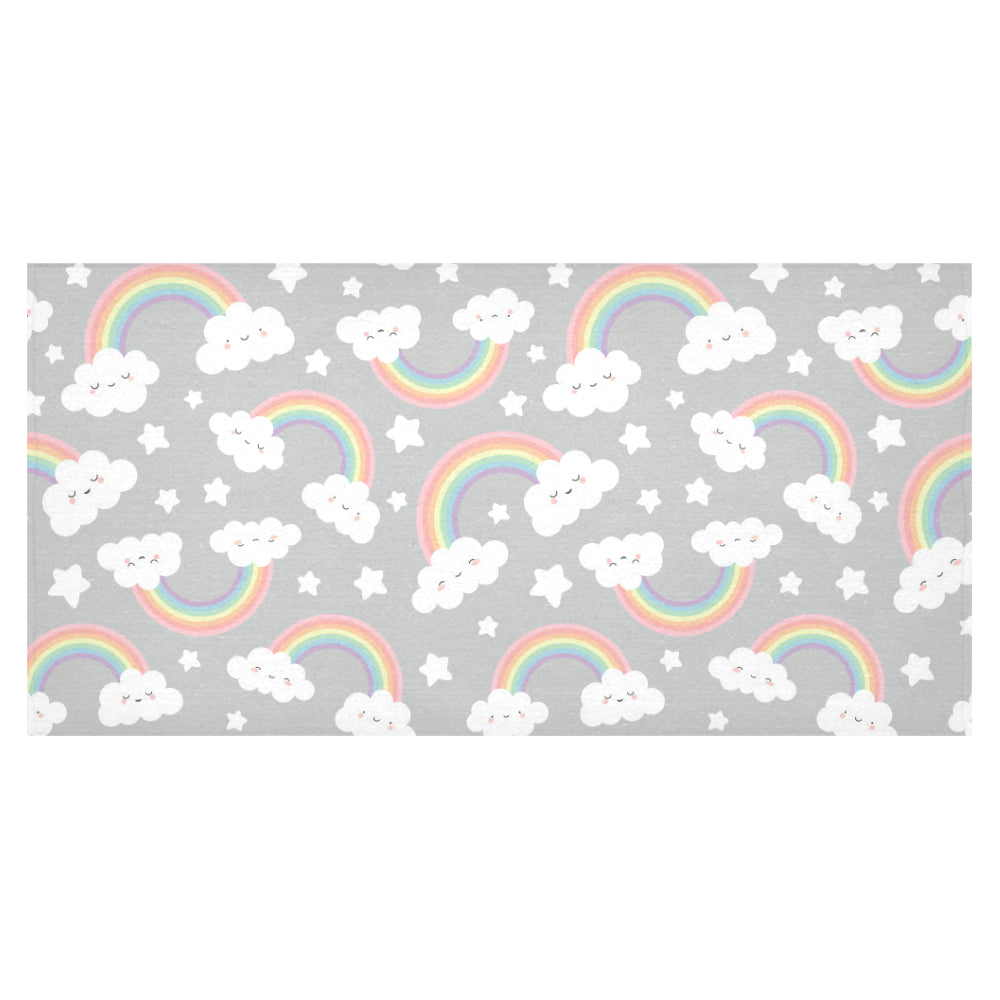 Cute rainbow clound star pattern Tablecloth