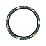 Pelican Pattern Print Design 05 Car Steering Wheel Cover