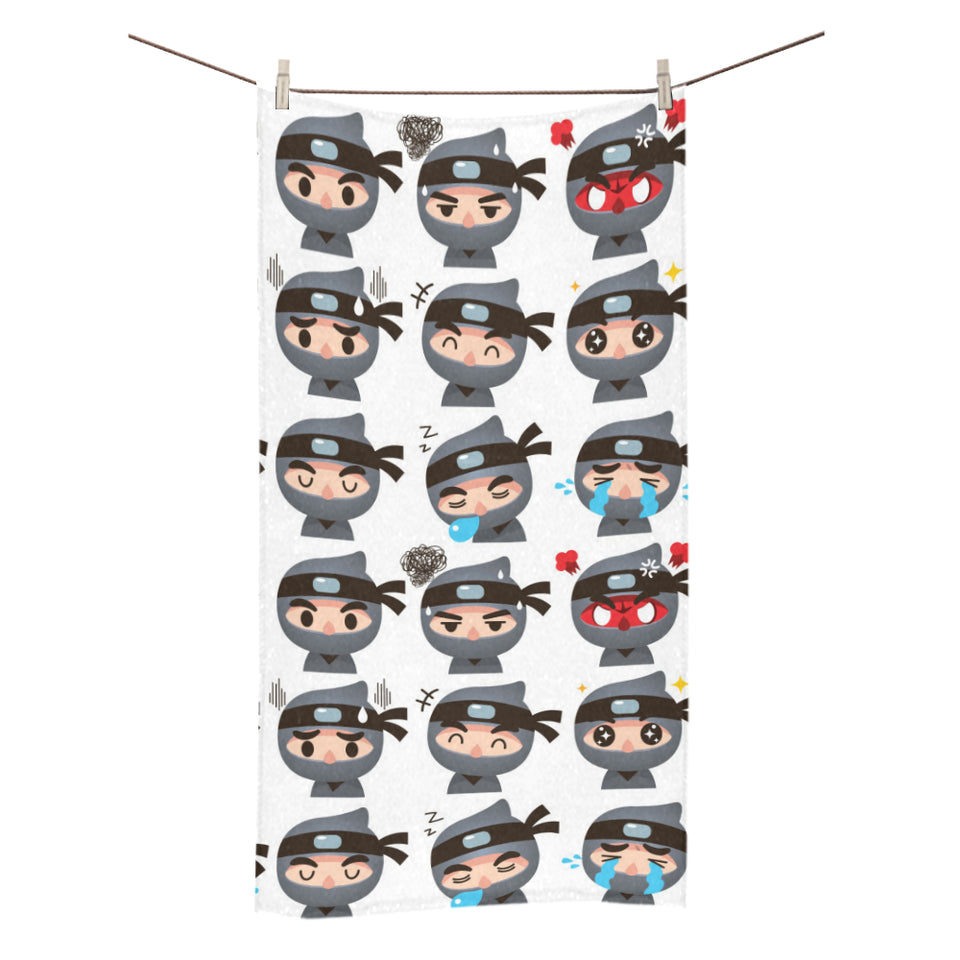 Cute ninja design pattern Bath Towel