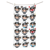 Cute ninja design pattern Bath Towel
