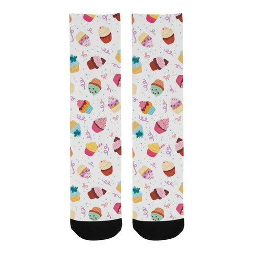 Cake cupcake design pattern Crew Socks