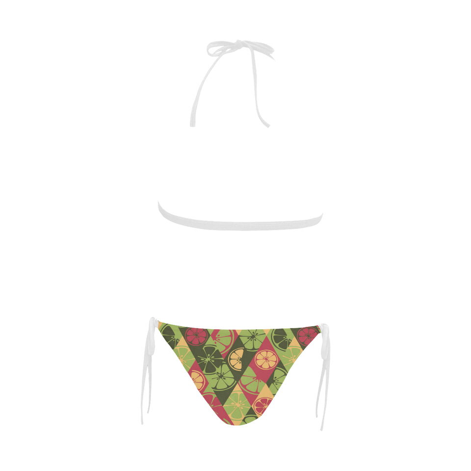 Cool Geometric lime pattern Sexy Bikinis Two-Piece Swimsuits