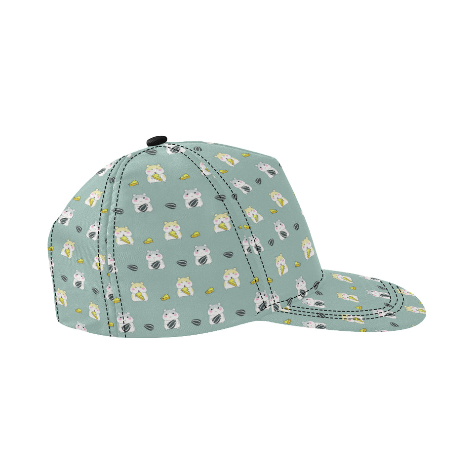 Cute hamster cheese pattern All Over Print Snapback Cap