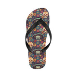Sugar skulls flower maxican pattern Unisex Flip Flops