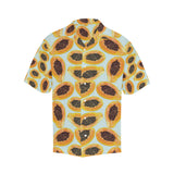 Watercolor papaya pattern Men's All Over Print Hawaiian Shirt