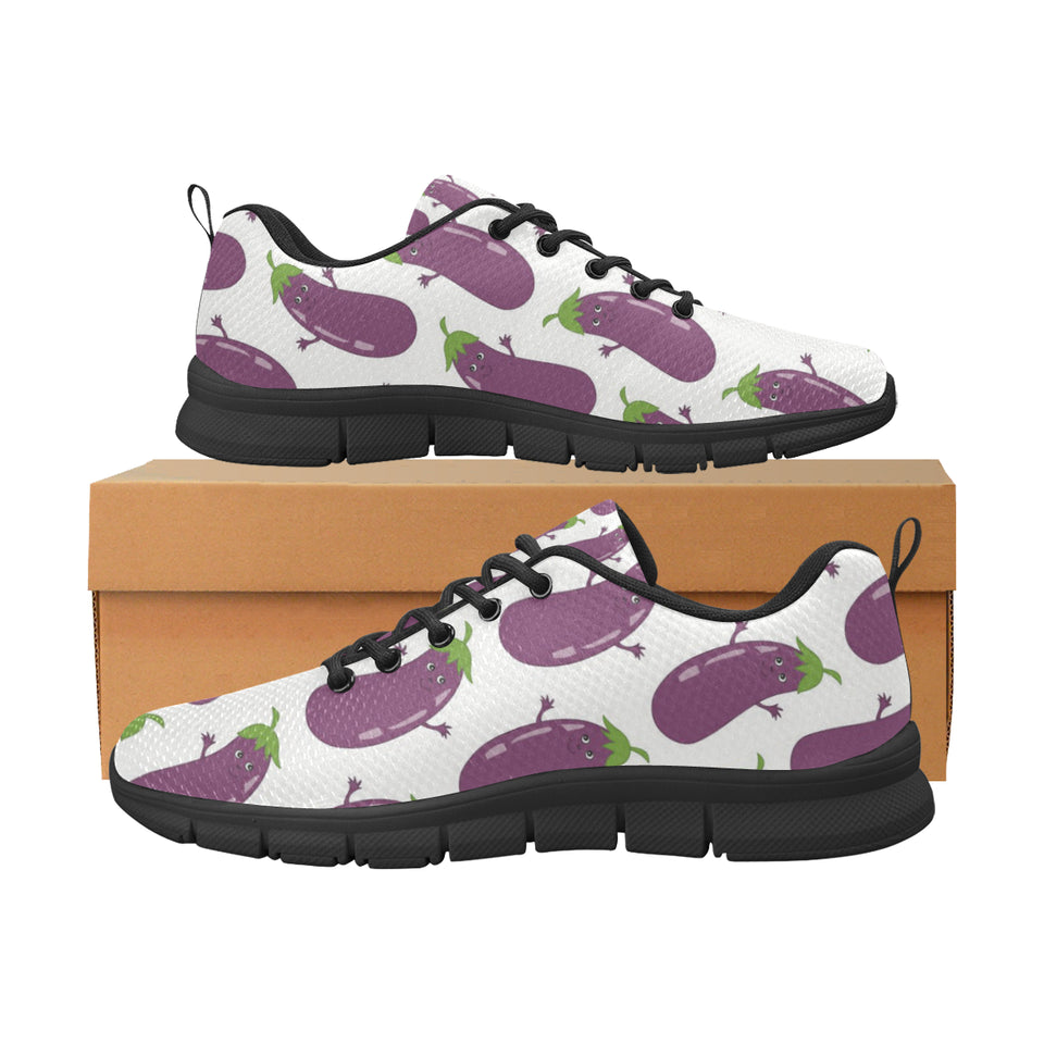 Eggplant Pattern Print Design 01 Men's Breathable Sneakers ( Model 055)