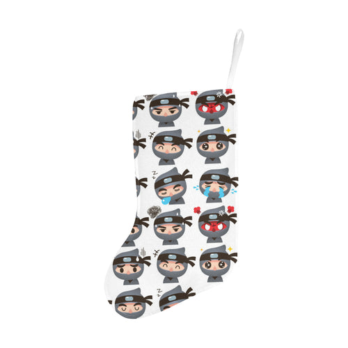 Cute ninja design pattern Christmas Stocking