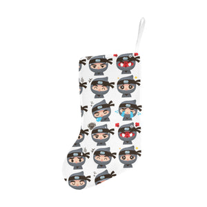 Cute ninja design pattern Christmas Stocking