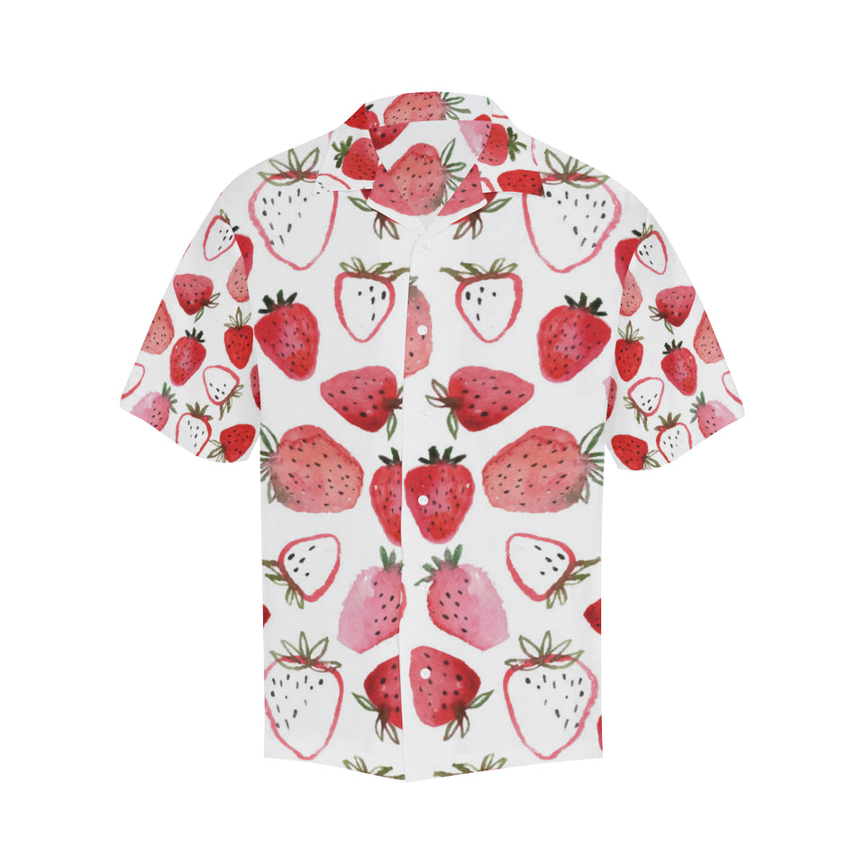 watercolor hand drawn beautiful strawberry pattern Men's All Over Print Hawaiian Shirt
