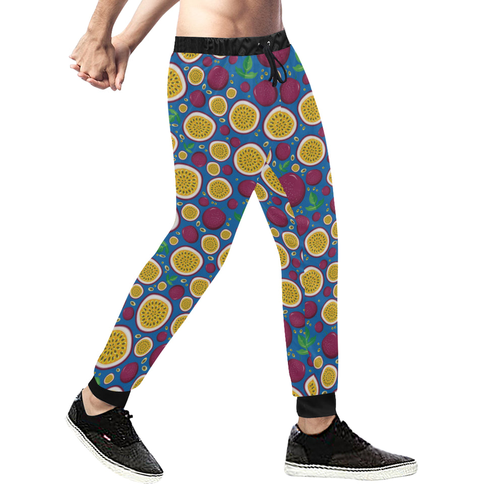 Passion fruit blue background Unisex Casual Sweatpants