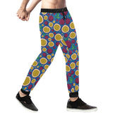 Passion fruit blue background Unisex Casual Sweatpants