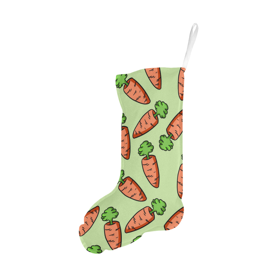 Carrot Pattern Print Design 05 Christmas Stocking