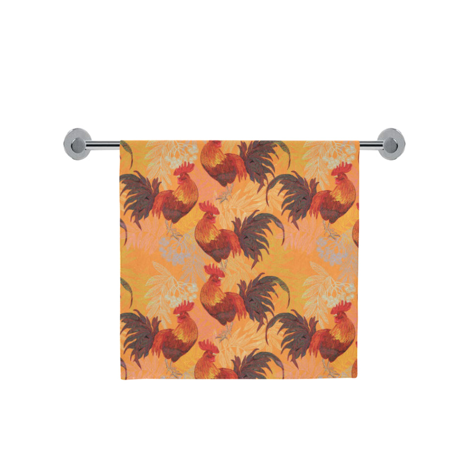 red rooster chicken cock pattern Bath Towel