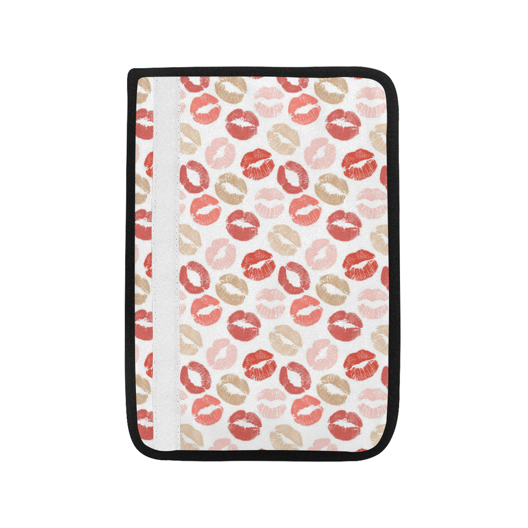 Lips Pattern Print Design 04 Car Seat Belt Cover
