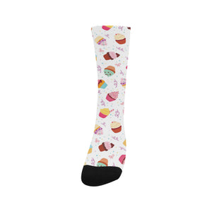 Cake cupcake design pattern Crew Socks