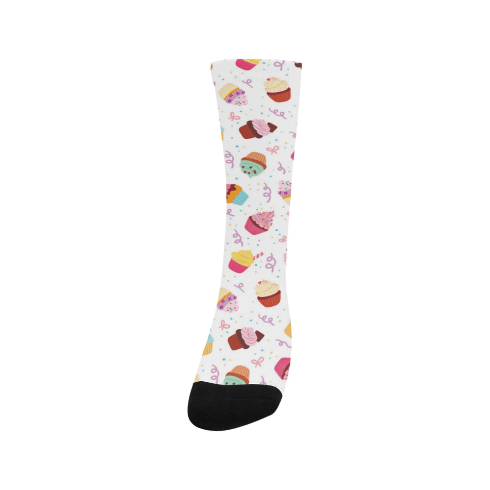 Cake cupcake design pattern Crew Socks