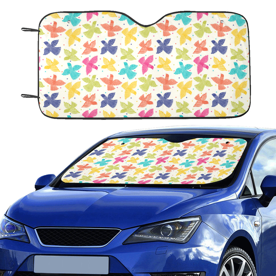 Pigeon Pattern Print Design 01 Car Sun Shade