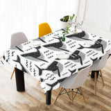 Black whale pattern Tablecloth