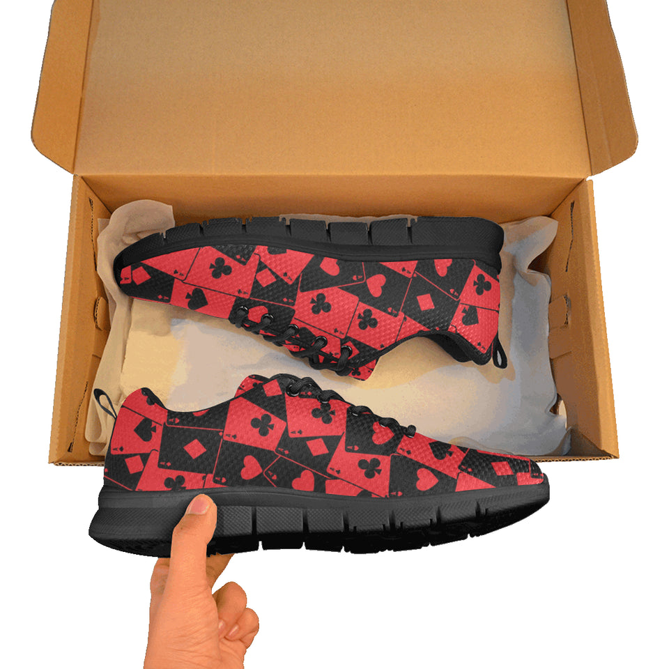 Casino Cards Suits Pattern Print Design 02 Men's Breathable Sneakers ( Model 055)