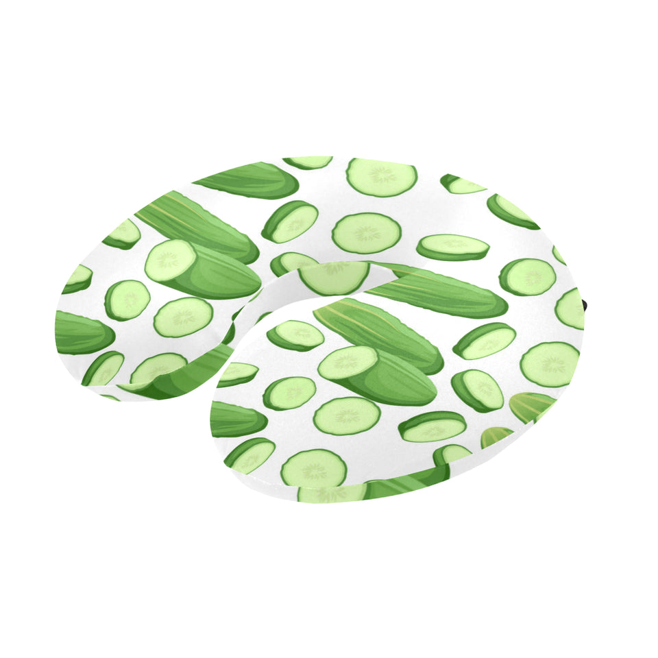 cucumber whole slices pattern U-Shaped Travel Neck Pillow