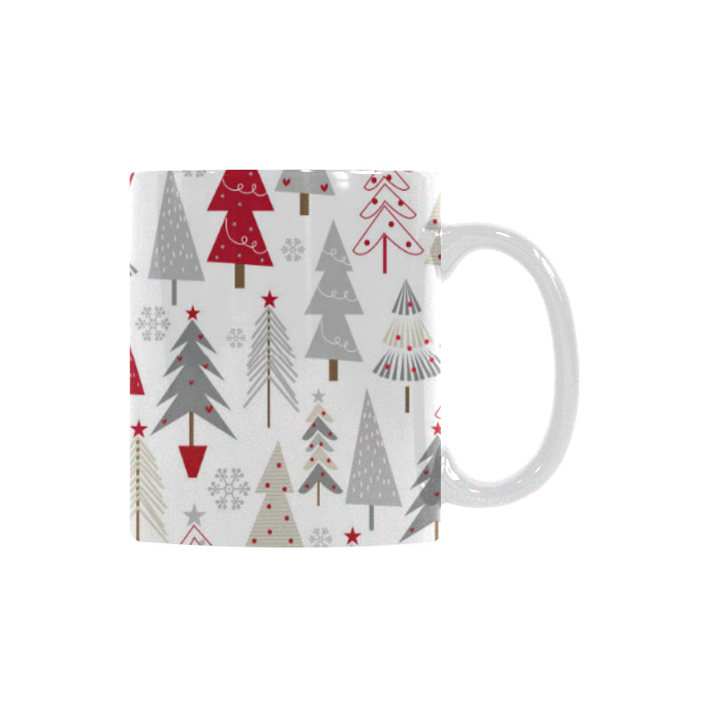 Cute Christmas tree pattern Classical White Mug (Fulfilled In US)