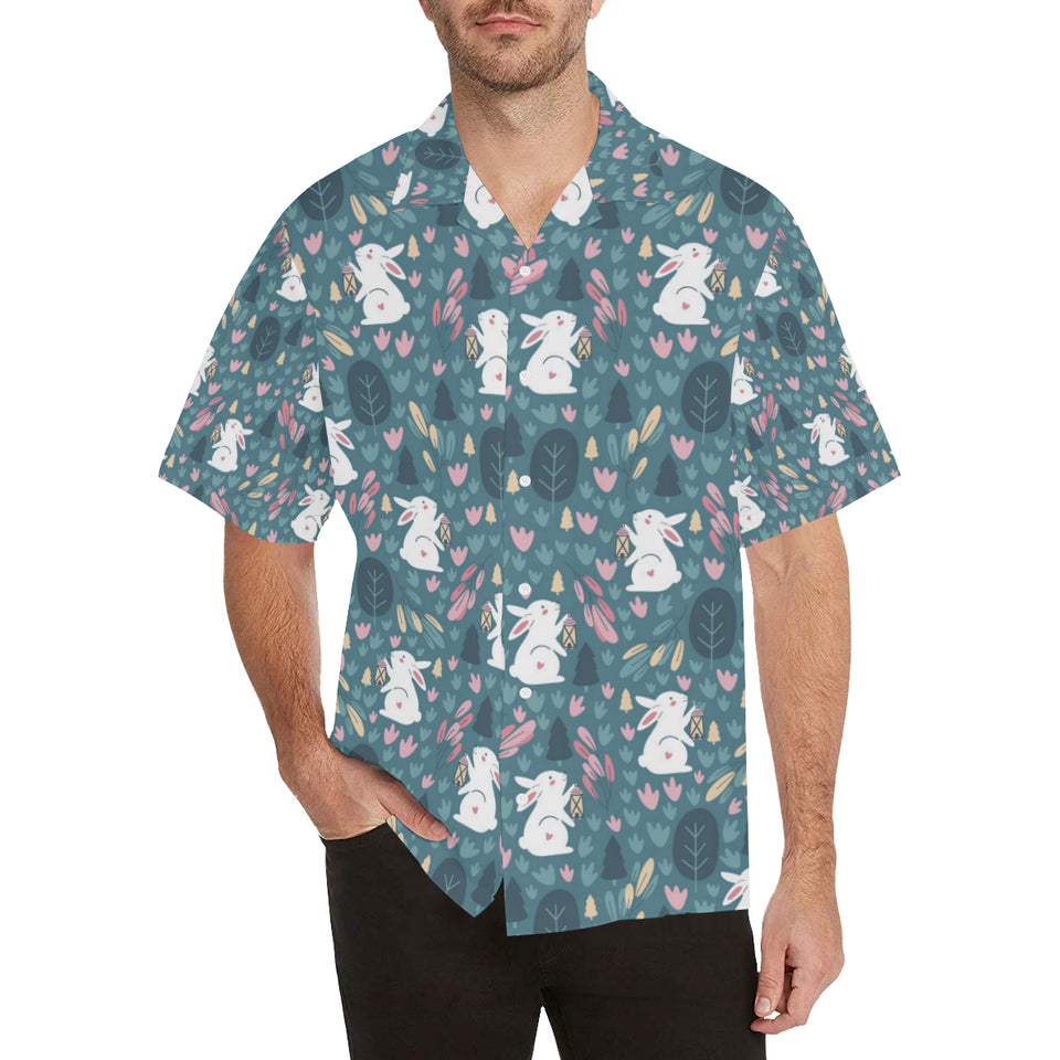 Cute rabbit pattern Men's All Over Print Hawaiian Shirt
