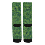 Crocodile Skin Printed Crew Socks