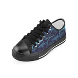 Shark pattern Kids' Boys' Girls' Low Top Canvas Shoes Black