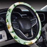 Hummingbird Pattern Print Design 01 Car Steering Wheel Cover