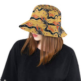 Kangaroo Australian aboriginal art pattern Unisex Bucket Hat