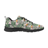 Toucan tropical green jungle palm pattern Women's Sneaker Shoes